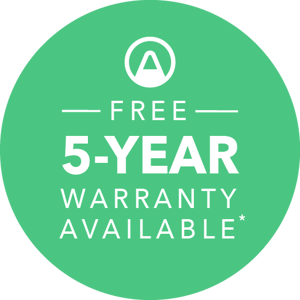 Airthings - free 5-year warranty available badge