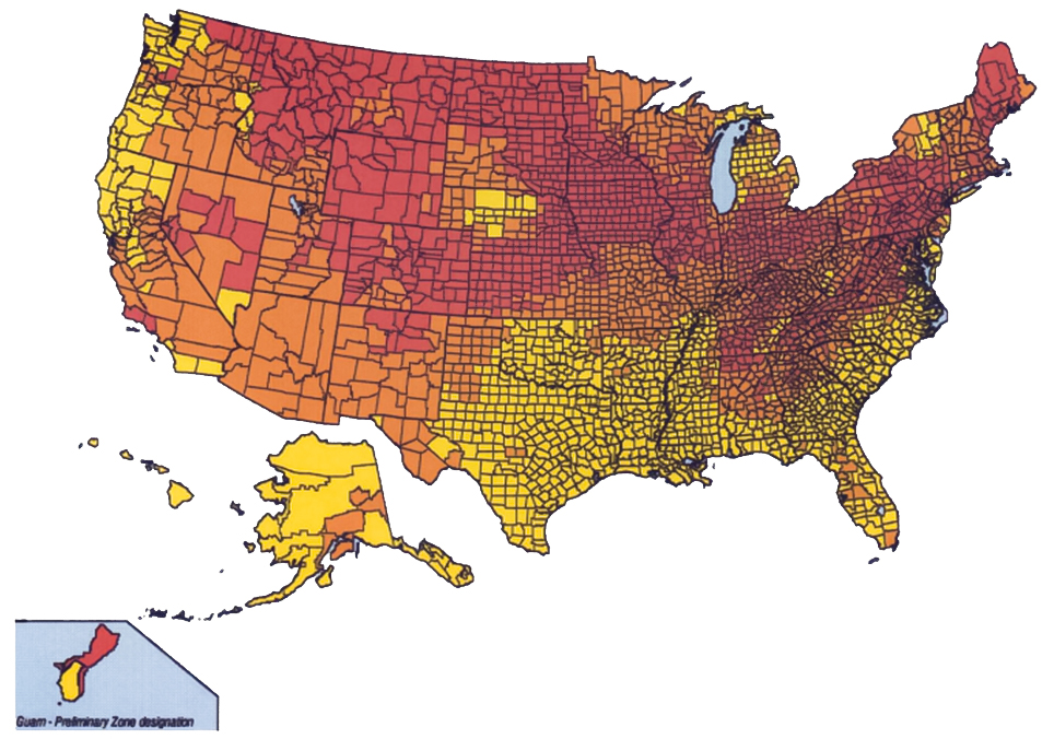 radon karta Radon map: Every Map Available