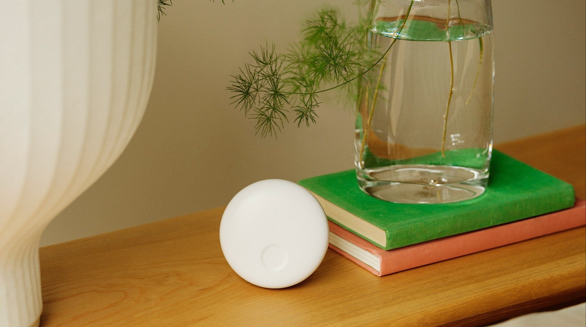 Airthings Wave Enhance bedroom air quality monitor with sleep insights — potentially HSA/FSA eligible for tracking CO₂, humidity and noise overnight