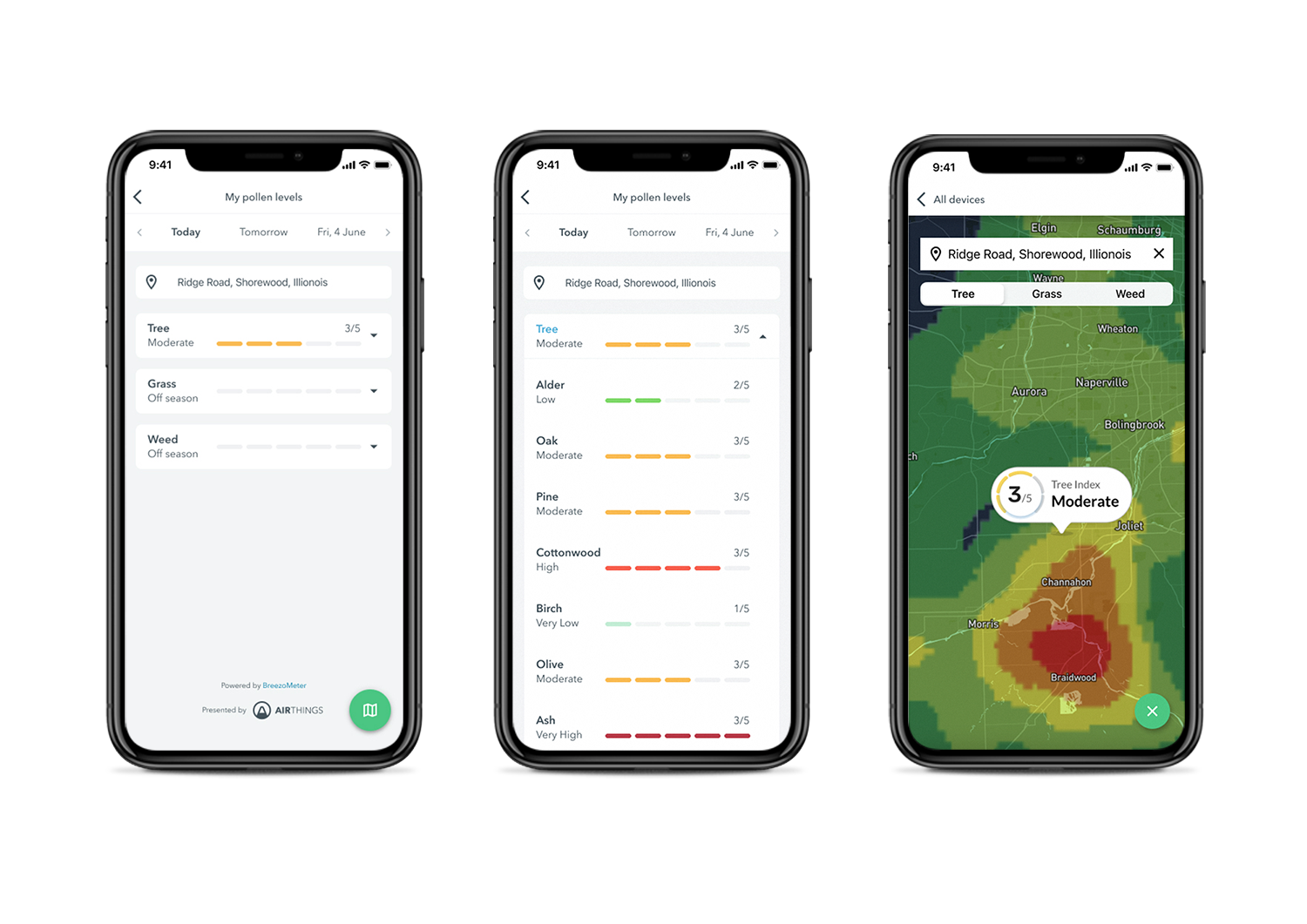 My pollen levels App