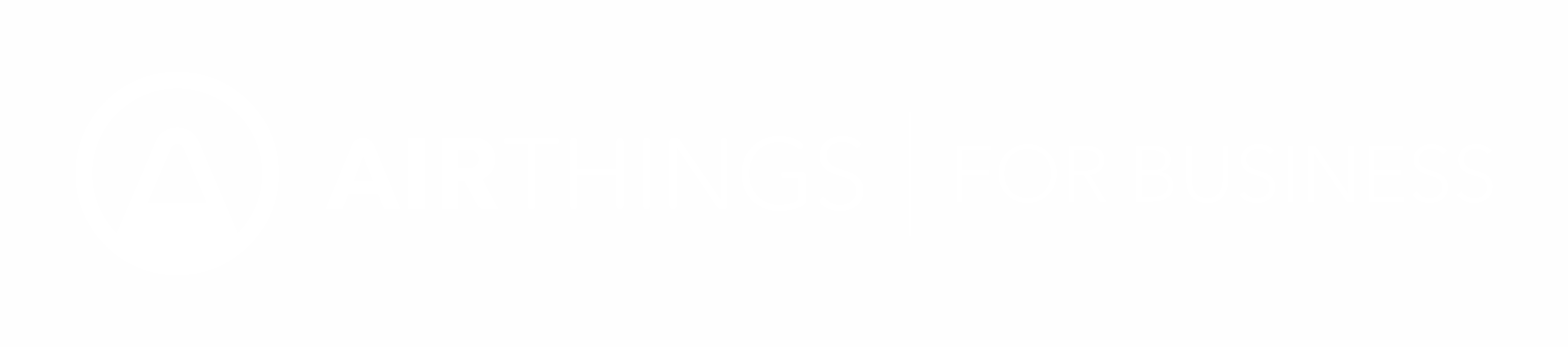 Airthings for Business LOGO - Horizontal - White - With Margin