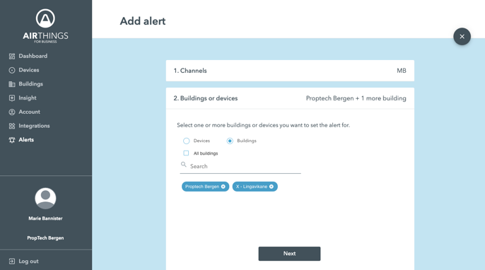 Airthings for Business Slack integration 