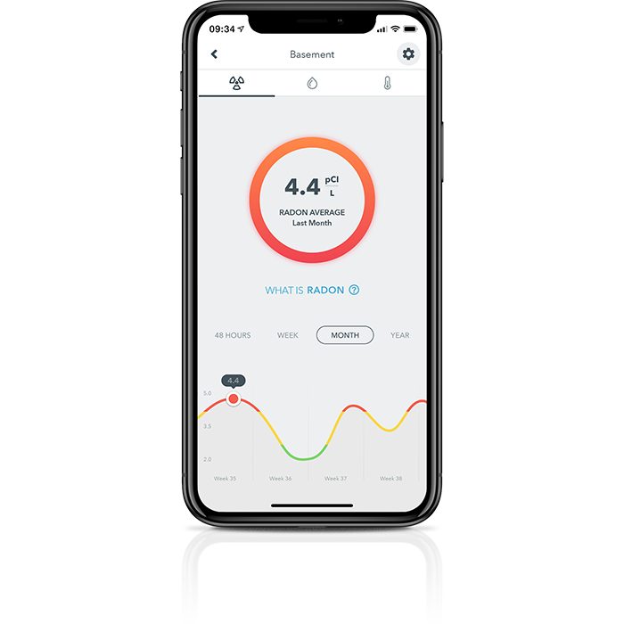 Airthings-Wave-App-iPhone-X-Wave-Radon-Radon-Graph-US-Red