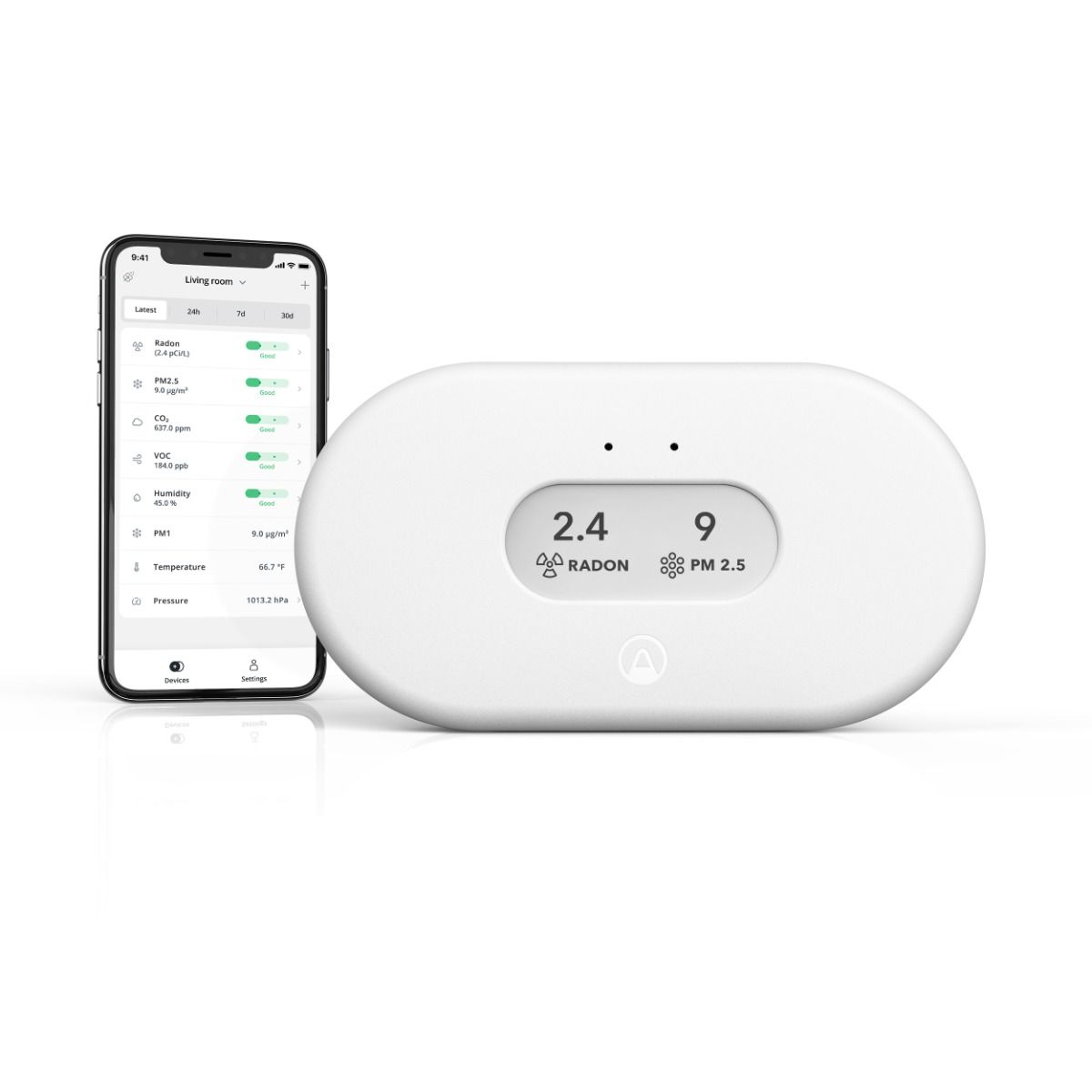 Airthings View Pollution 空気質モニター Airthings View Plus - Smart radon & air quality monitor